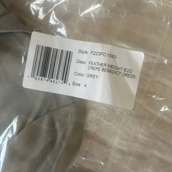 Tibi Feather Weight Eco Crepe Benedict Dress - Grey - 4 - Picture 5 of 12